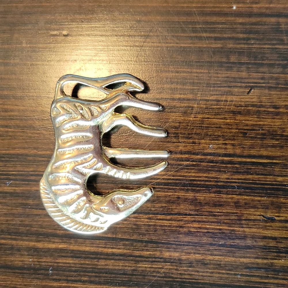 Gold zebra pin